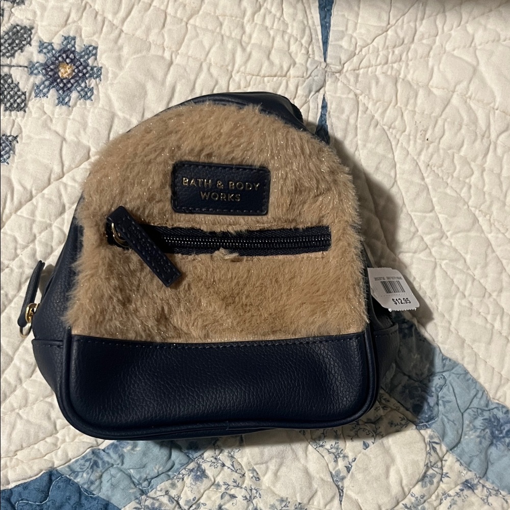 Bath & Body Works Faux Fur Accent Backpack